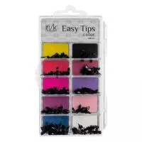 Типсы френч в боксе Easy Tips, 100шт (01 Черные)